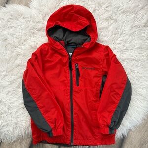 Columbia Red and Gray Hooded Jacket